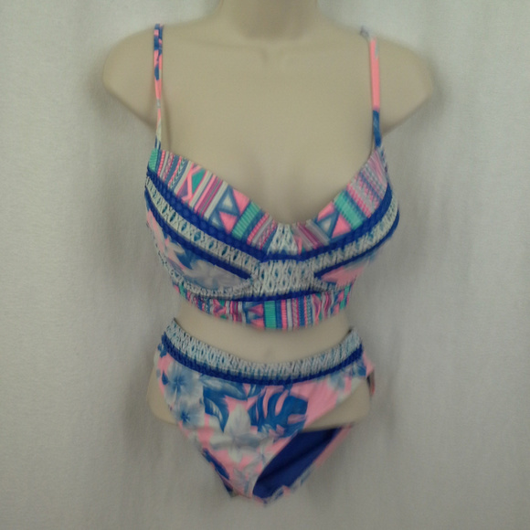 OP Other - *HP* Op womens bikini swimsuit XL 15 17 Pink blue